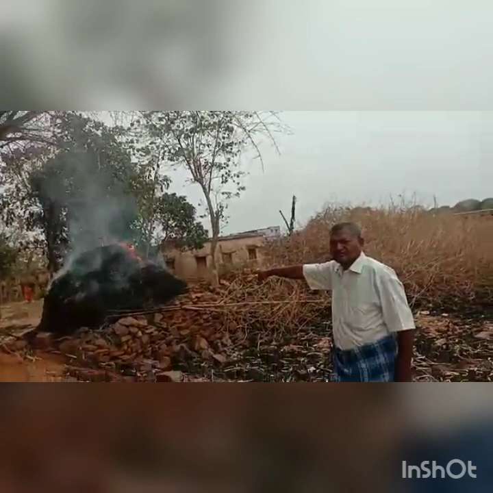 टाटीझरिया के झरपो में मचान में आगजनी की घटना, पुआल जलकर राख