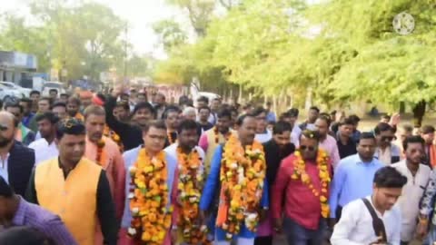 भारतीय जनता पार्टी दमोह  नवनियुक्त मोर्चा अध्यक्षों की आशीर्वाद यात्रा पथरिया नगर भाजपा कार्यकर्ता शामिल हुए    