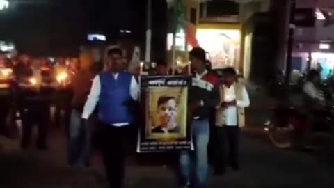 बगोदर बीजेपी कार्यकर्तायो के द्वारा निकाला गया कैंडल मार्च रूपेश पांडेय के हत्यारों को फांसी देने की मांग